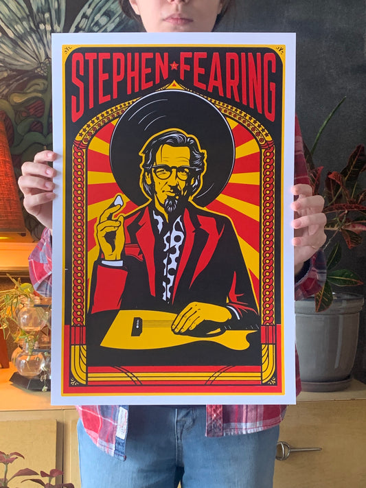Stephen Fearing silkscreened gig poster