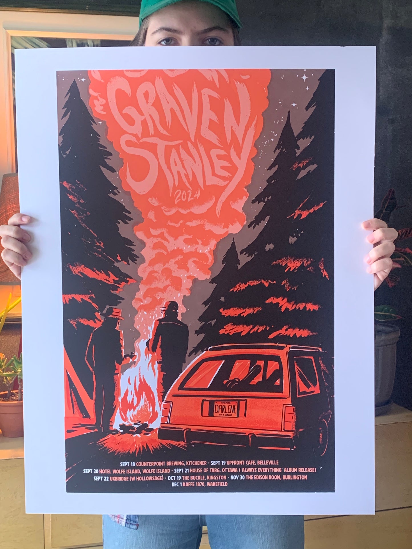 Graven & Stephen Stanley silkscreened gig poster