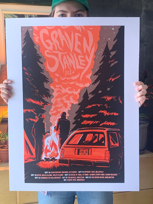 Graven & Stephen Stanley silkscreened gig poster