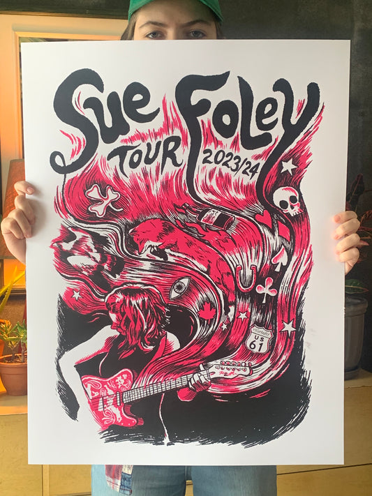 Sue Foley silkscreen print