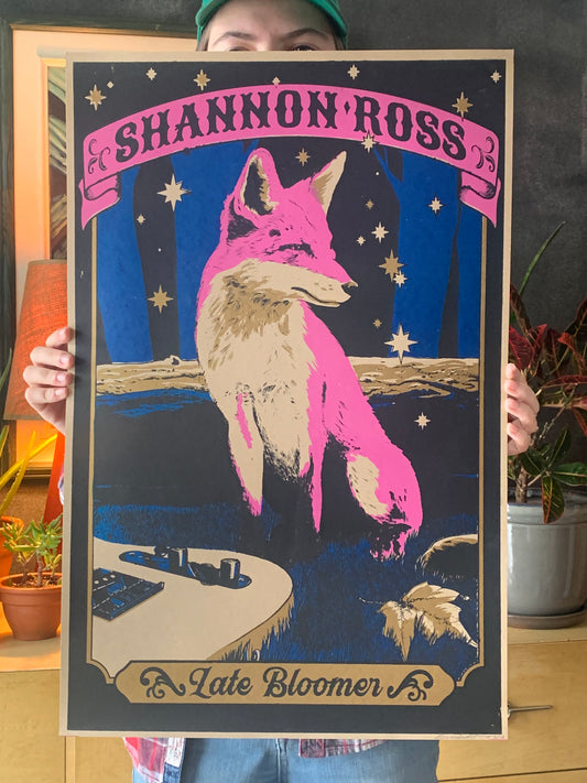 Shannon Ross silkscreened gig poster